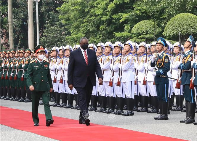 Bộ trưởng Phan Văn Giang hội đàm với Bộ trưởng Quốc phòng Mỹ Lloyd Austi