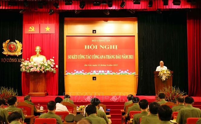 Chủ tịch nước dự Hội nghị sơ kết công tác công an 6 tháng đầu năm 2021  