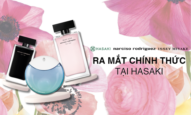 Nước hoa Narciso Rodriguez & Issey Miyake chính thức ra mắt tại Hasaki