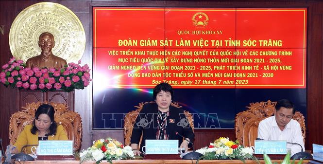 Đoàn Giám sát Quốc hội làm việc tại Sóc Trăng 