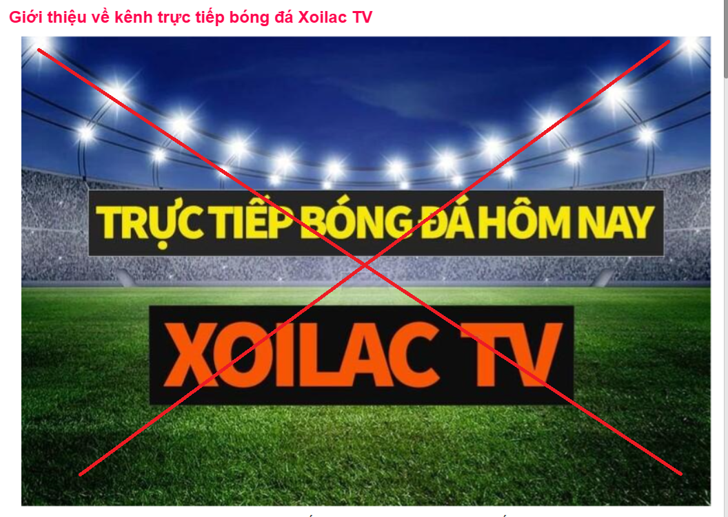 Chặn hạ Xôi Lạc TV và hàng nghìn website vi phạm bản quyền liên quan bóng đá