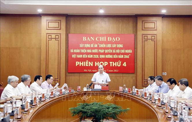 Chủ tịch nước chủ trì Phiên họp lần thứ 4 Ban Chỉ đạo đề án Nhà nước pháp quyền