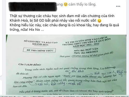 Cộng đồng mạng xôn xao với câu hỏi 'Nếu phải ở trong nước sôi,…' 