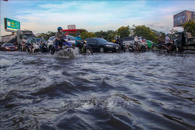 Triều cường ở khu vực miền Tây Nam Bộ đang lên nhanh hơn dự báo