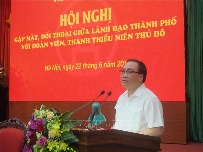 Bí thư Thành ủy Hà Nội đối thoại với đoàn viên, thanh thiếu nhi Thủ đô