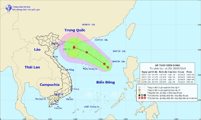 Biển Đông xuất hiện vùng áp thấp, có khả năng mạnh lên thành bão