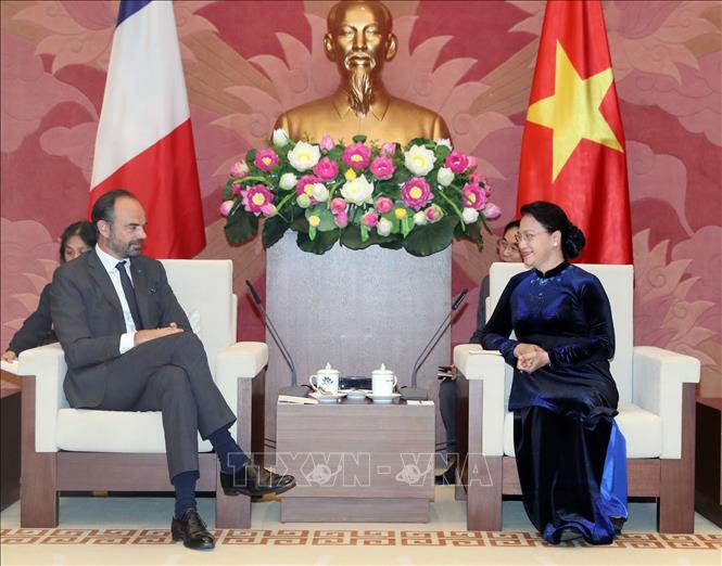 Chủ tịch Quốc hội Nguyễn Thị Kim Ngân tiếp Thủ tướng CH Pháp  Édouard Philippe