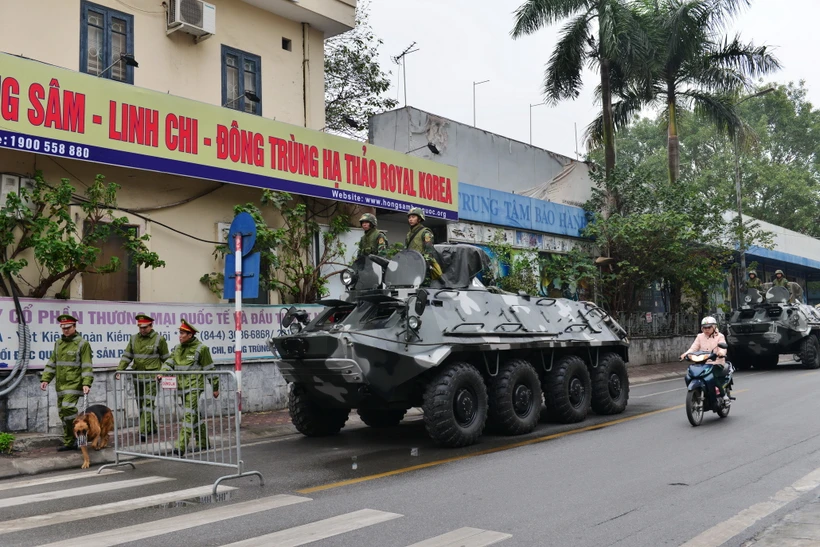 Lực lượng vũ trang Thủ đô bảo đảm an toàn cho hội nghị Mỹ-Triều | Vietnam+ (VietnamPlus)