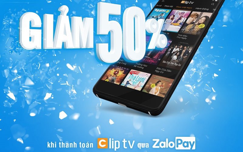 Clip TV giảm 50% khi đăng ký gói VIP qua ZaloPay