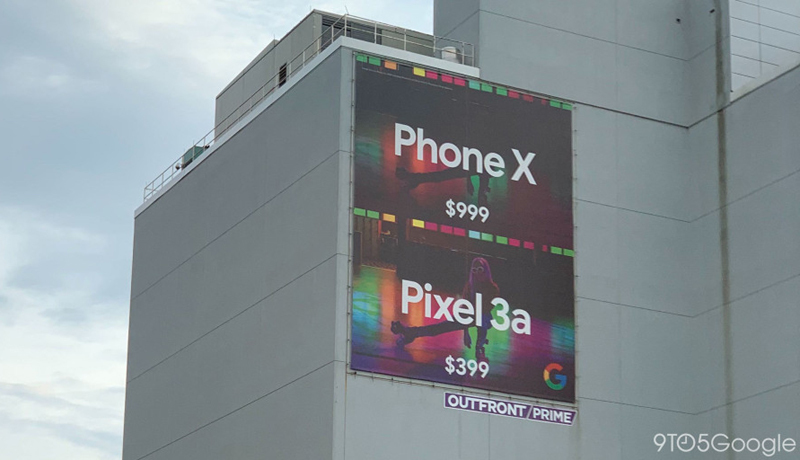 Google 'dìm' iPhone X bằng biển quảng cáo Pixel 3a