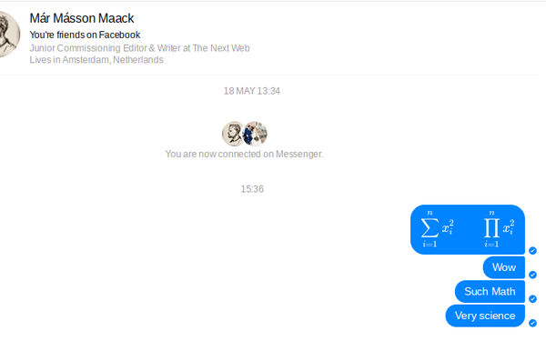 Người yêu Toán nên biết: Facebook Messenger đã cho phép soạn thảo các công thức toán học cơ bản