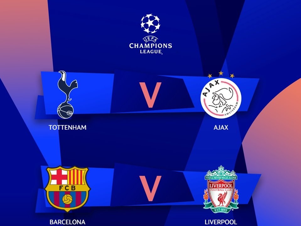 Lịch thi đấu bán kết Champions League 2019 cho người hâm mộ