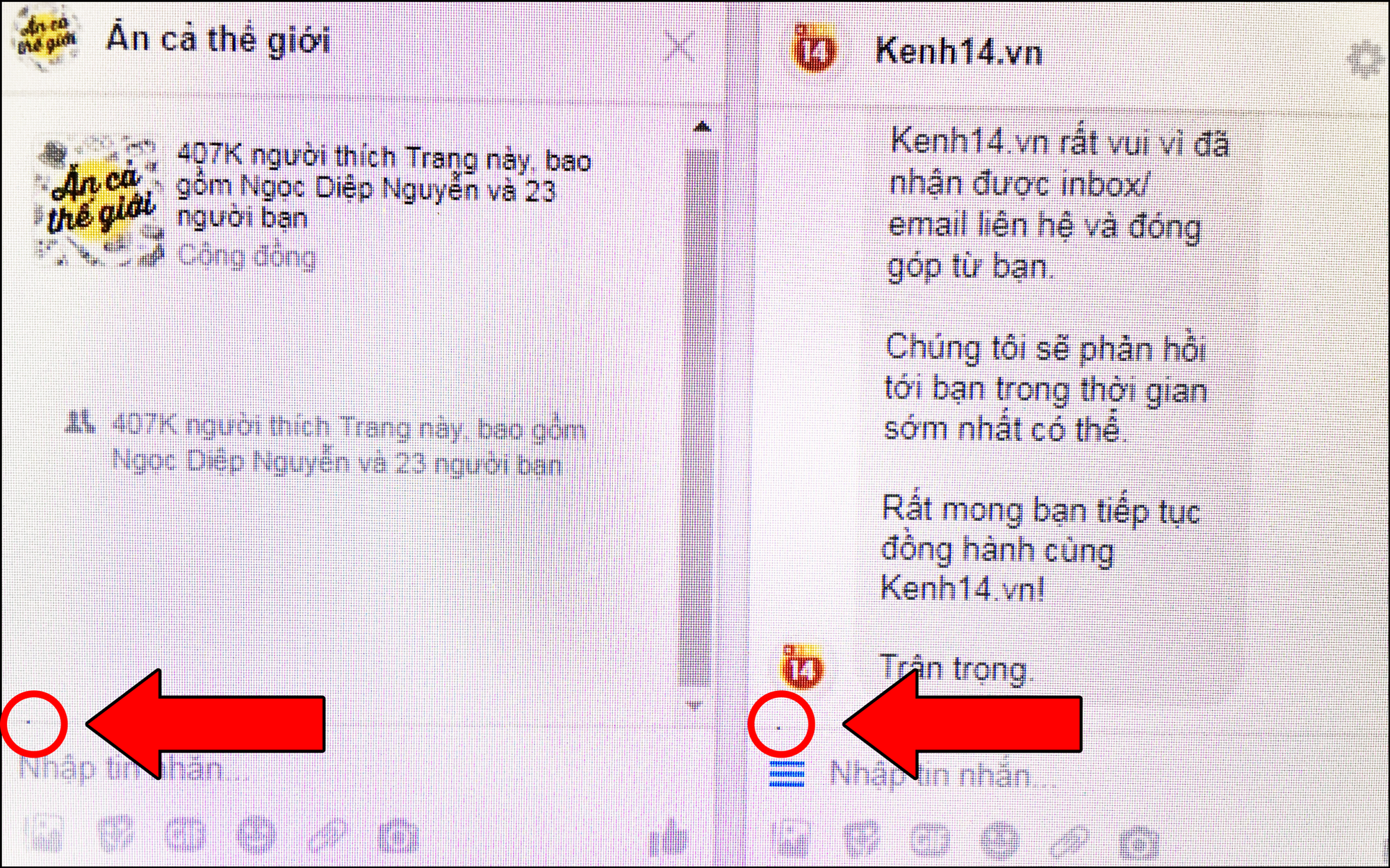 Facebook Messenger xuất hiện 